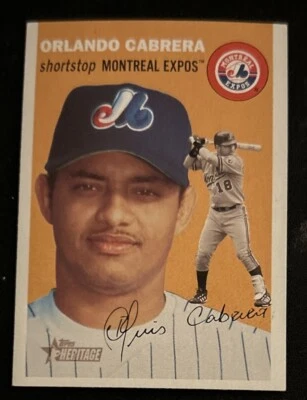 2003 Topps Heritage Orlando Cabrera Baseball Card #292 Expos Shortstop VG O/C - Image 1 of 2