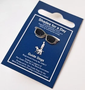 GUIDE DOGS SHADES FOR A DAY PIN BADGE BROOCH CHARITY SUNGLASSES COLLECTABLE - Picture 1 of 2