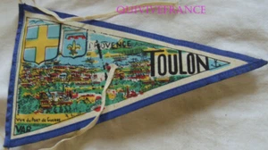 FAN323 - FANION TOURISTIQUE Gagliardetto TOULON - VUE DU PORT DE GUERRE - Picture 1 of 2