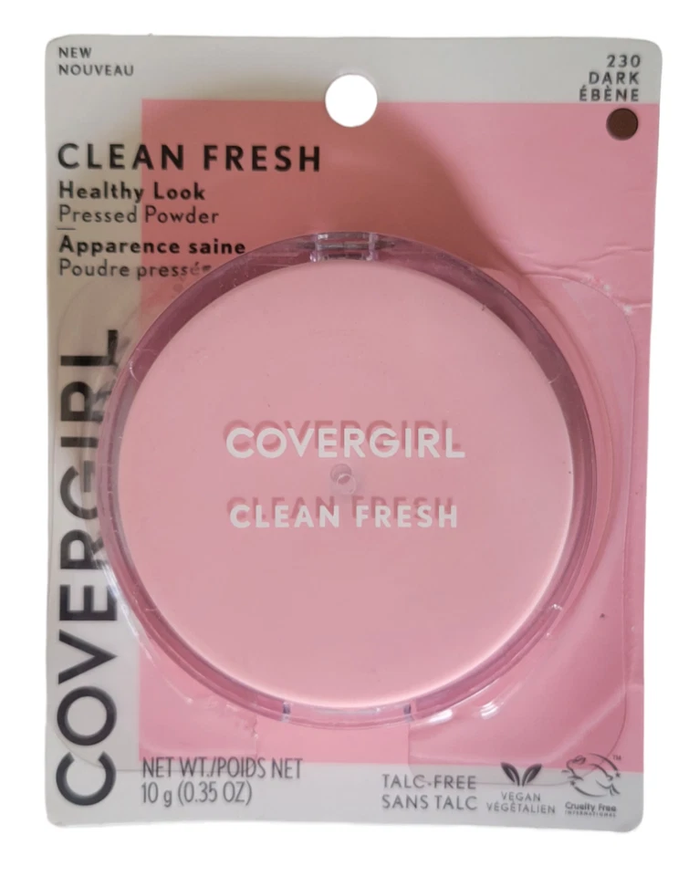 NEW Covergirl Clean Fresh Pressed Powder, 230 Dark, 0.35 oz Matte Finish - Image 1 of 1