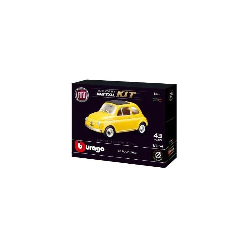 FIAT 500F 1965 KIT 1:24 Burago Kit Auto Die Cast Modellino - Immagine 1 di 1