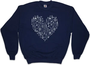 VAPOR LOVE Sweatshirt Pullover Vaporizer E-Shisha Love Shisha Smoking Smoke Vape - Bild 1 von 1