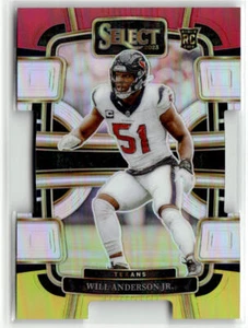 Will Anderson Jr. 2023 Panini Select #40 rojo y amarillo Prizms troquelados novato - Imagen 1 de 2