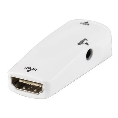 HDMI Female to VGA SVGA Adapter HD 1080P Video 3.5mm Stereo Audio Converter - Image 1 of 4