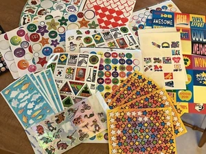 Riesiges Set Schule Lehrer Belohnung Aufkleber Highlights Smiley Sterne 30+ Blatt - Bild 1 von 1