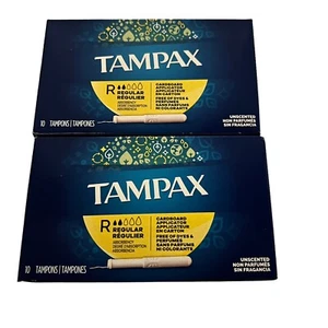 Tampax Tampones Regulares Cuenta De 10 Y Par De 2 Caja Que Equivale A 20 Tampones - Imagen 1 de 4