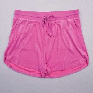 Crown&Ivy Shorts Womens Large Pink French Terry Sweat Beach Pool Lounging NWT - Picture 1 of 12