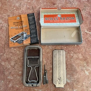 Vintage Rolls Razor No. 2 Imperial Model Silver Plated Case w/Instructions - Picture 1 of 6