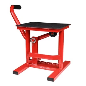 BikeTek Motocross Red Lift Comp MX Bike Stand - Heavy Duty Off-Road Stand - Picture 1 of 7