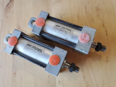 2 PHD INC AVP-1-1/8X1-1/4 PNEUMATIC CYLINDERs New Old Stock No Box Robotics USA - Image 1 of 4