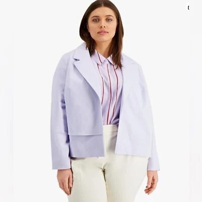 Blazer asimétrico Alfani para mujer en lila más ligero talla 2X Foto 1 de 4