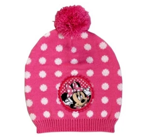Minnie Mouse~Mütze~Disney~Mädchen~Maus~Gr.52~ ca.2-5 Jahre~rosa~Punkte~gepunktet - Bild 1 von 1
