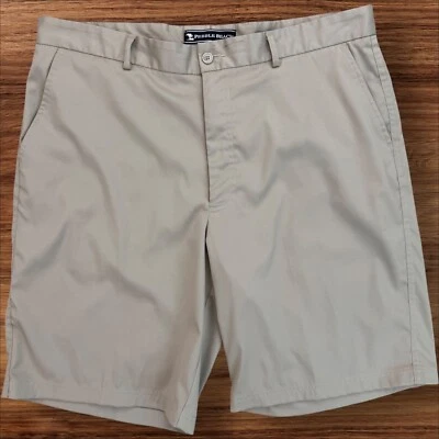 Pebble Beach Golf Shorts Mens 36 Khaki Beige Flat Front Moisture Wicking Casual - Image 1 of 4