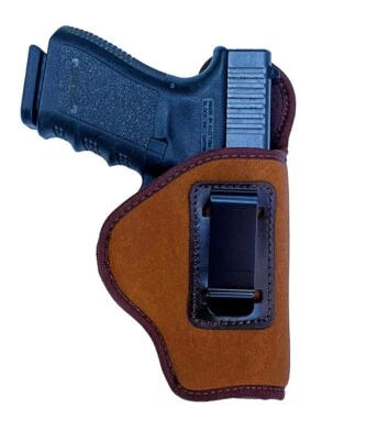 Brown Premium Soft Suede Leather IWB Gun Holster Max Carry -  Choose Model/Size - Image 1 of 4