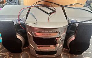 Panasonic SA-AK58 Compact Stereo System 5-CD Changer Dual Tape With Speakers