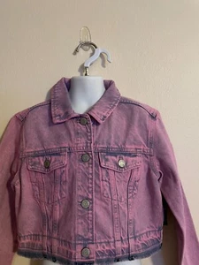 Girl's Gap Kids Pink Cropped, Denim Jacket NWT - Picture 1 of 4