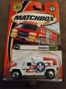 Vintage Matchbox 50 Years #33 Hummer Ultimate Rescue Series Medic Mattel 2001 - Picture 1 of 5