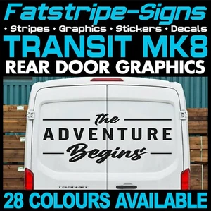 para adaptarse a FORD TRANSIT MK8 THE ADVENTURE BEGIN FURGONETA PEGATINAS GRÁFICAS CALCOMANÍAS - Imagen 1 de 2