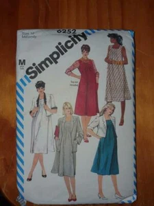 Simplicity Sewing pattern No 6252 Maternity Dress and Jacket Size 12 Used - Foto 1 di 2