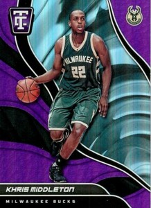KHRIS MIDDLETON 2017-18 Totally Certified PURPLE PARALLEL #53 Bucks