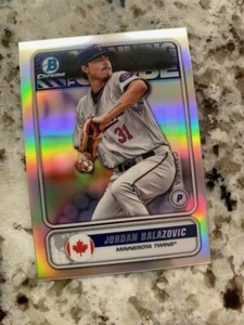 2020 BOWMAN SPANNING THE GLOBE CARD #STG-JB MINNESOTA TWINS JORDAN BALAZOVIC - Bild 1 von 1