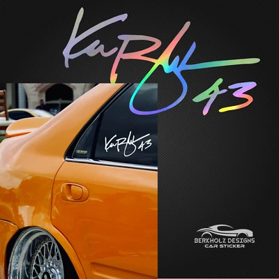 BERKHOLZ DESIGNS AUTO AUFKLEBER "KEN BLOCK SIGNATUR" TUNINGSTICKER 43 UNTERSCHRIFT TUNING JDM