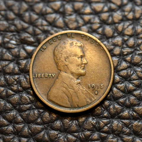 1915-S Lincoln Cent ~ FINE Cndtn ~ $20 ORDERS SHIP FREE! Cover