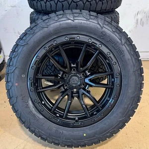 20x10 Fuel Rebel D679 Black Wheels 33 AT Tires 6 Lug 6x5.5 Toyota Tacoma 4Runner - Picture 1 of 5