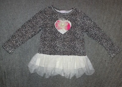 Top túnica de leopardo Cachcach para niñas pequeñas - talla 4T - Usado en Excelente Condición Foto 1 de 4