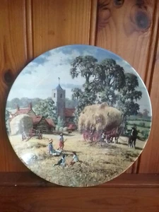 Danbury Mint Wedgwood Hay making June Plate The Farm Year By Michael Herring - Bild 1 von 3