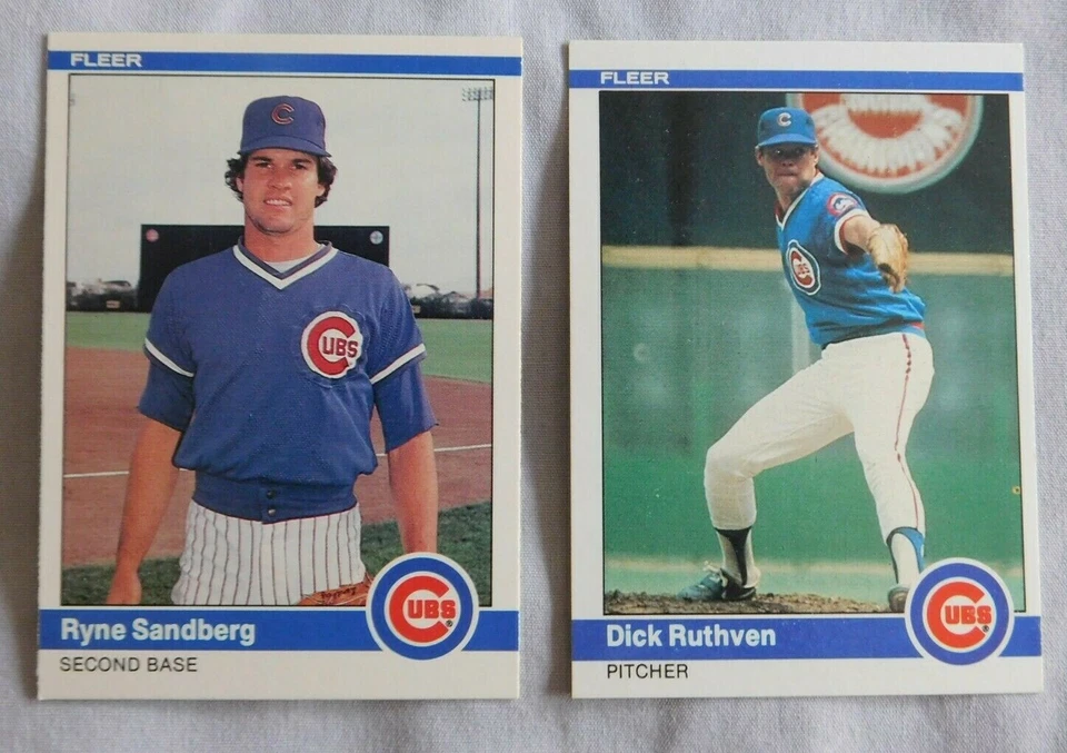 1984 Fleer Chicago Cubs Baseball Card Pick one - Image 1 of 1