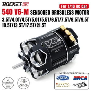 Motor con sensor sin escobillas ROCKETTRC 540-V6M MODIFICADO/ESPECIFICADO para coche de carreras de radiocontrol de 1:10 - Imagen 1 de 35