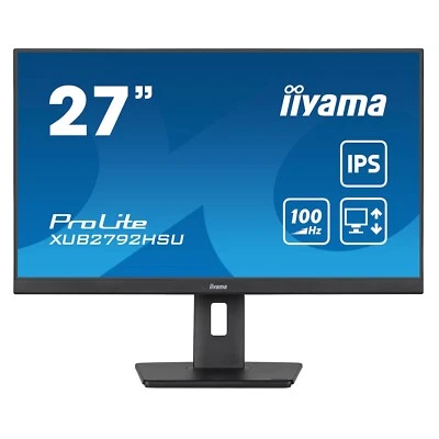 IIYAMA 27" ProLite IPS FHD 100Hz 0.4ms Monitor 250 cd/m2 1:1300 XUB2792HSU-B6 - Image 1 of 4