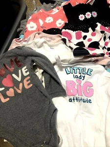 Lot of 9 - Little Girls Clothes, 9 One Piece sets & 3 Dresses PREOWNED 12 months - Picture 1 of 12