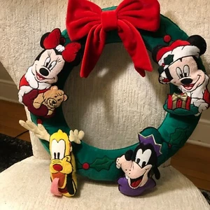 CORONA COLGANTE DE COLECCIÓN DISNEY MICKEY MINNIE PLUTO GOOFY 3D - Imagen 1 de 8