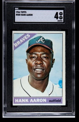 1966 Hank Aaron #500 SGC 4 (Sharp Color & Image!) - Image 1 of 2