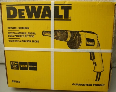 Pistola de tornillo DEWALT Scrugun DW255 6 amperios 5300 rpm vsr broca magnética con cable para paneles de yeso- Foto 1 de 4