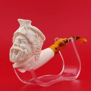 Bacchus Block Meerschaum Pipe,With Case,Wine God,Greek Mythology - Picture 1 of 8