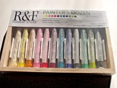 R&F pigment sticks painters dozen 38 ml + Gesso Board included - New - Image 1 of 4