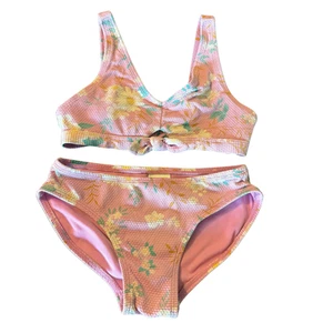 Art Class Girls Small (6/6x) UPF 50+ Pink Floral Daisy Bikini 2PC Swimsuit - Picture 1 of 5
