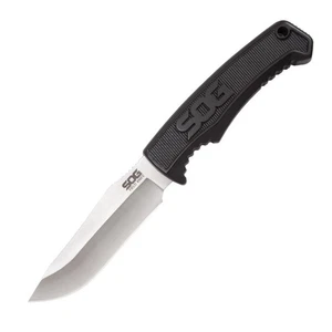 SOG Knives Field Fixed Blade Knife Full Tang Black TPR FK1001-CP - Picture 1 of 6