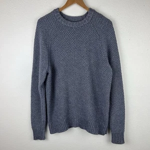 Taylor Stitch 42 Blue BCI Cotton Fisherman Sweater Heavy - Picture 1 of 9