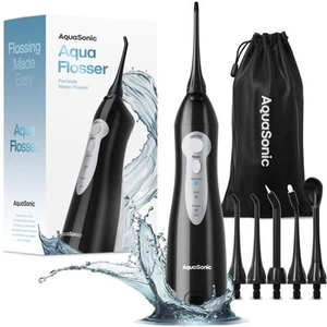 Aqua Flosser - Cordless Rechargeable Water Flosser for Teeth - Waterproof, Po... - Picture 1 of 8