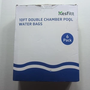 Kesfitt Schwerlast 16 Stärke 10' Doppelkammer Pool Wasserbeutel blau 6 Stück Neu im Karton - Bild 1 von 5