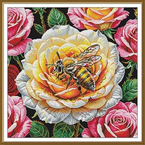 Hágalo usted mismo Kit Punto de Cruz "Coleccionista de Miel" Arte Artesanal de Abeja Regalo Único - Imagen 1 de 1