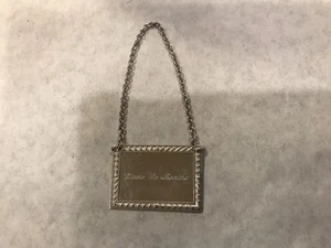 S. Kirk & Sohn Sterlingsilber Dekanter Etikett Crema de Menthe 1 1/8" x 1 5/8" - Bild 1 von 5