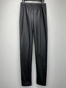 Mini Molly size 16 Girls Black Faux Leather Elastic Waist Pull On Leggings NWT - Picture 1 of 6