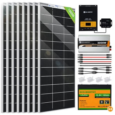 1600Watt 7KWH Solaranlage Photovoltaikanlage Plug & Play Komplett Set PV Anlage - Bild 1 von 4