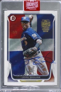 2019 Topps 1/1 Jean Segura (2014 Bowman Hometown) #14BHT-63 Buyback Auto 8k4 - Picture 1 of 3