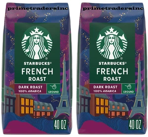 2 paquetes de café molido tostado francés oscuro Starbucks de 40 oz cada paquete = 80 oz - Imagen 1 de 5